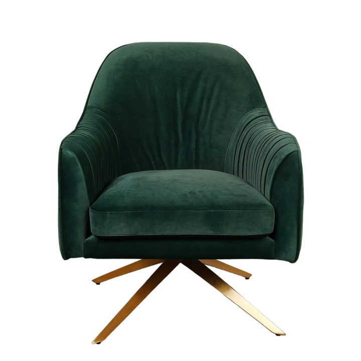 Gladden Revolving Accent Chair Green | Swivel Accent Chair Green