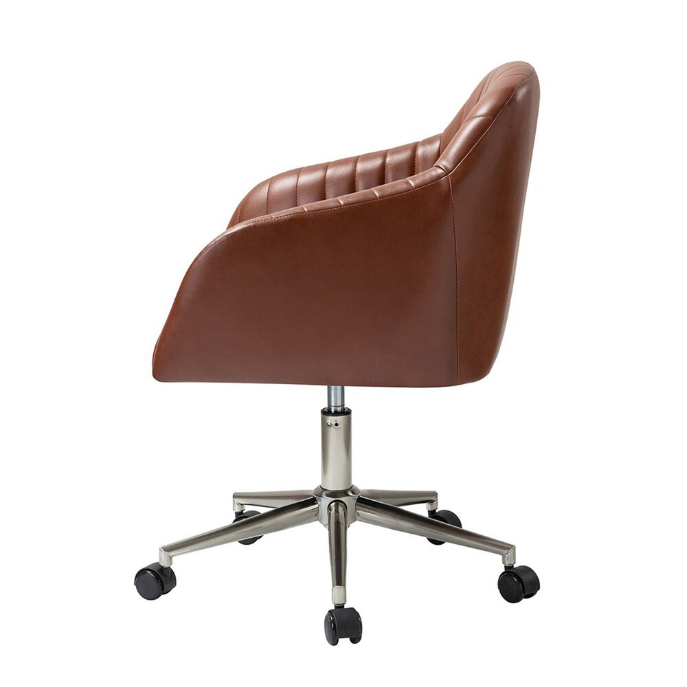 Colm Task Chair Brown | Compact Office Chair Brown