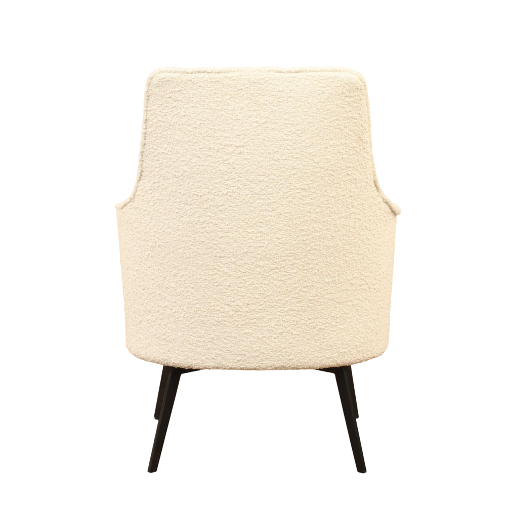 Bertita Accent Chair White | Compact Fabric Accent Chair White