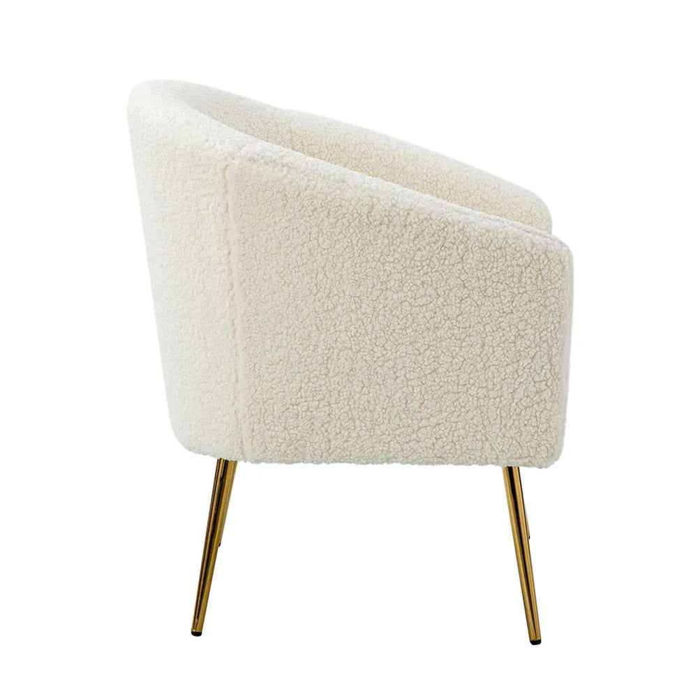 Herrin Accent Chair White | Scandinavian Accent Chair White
