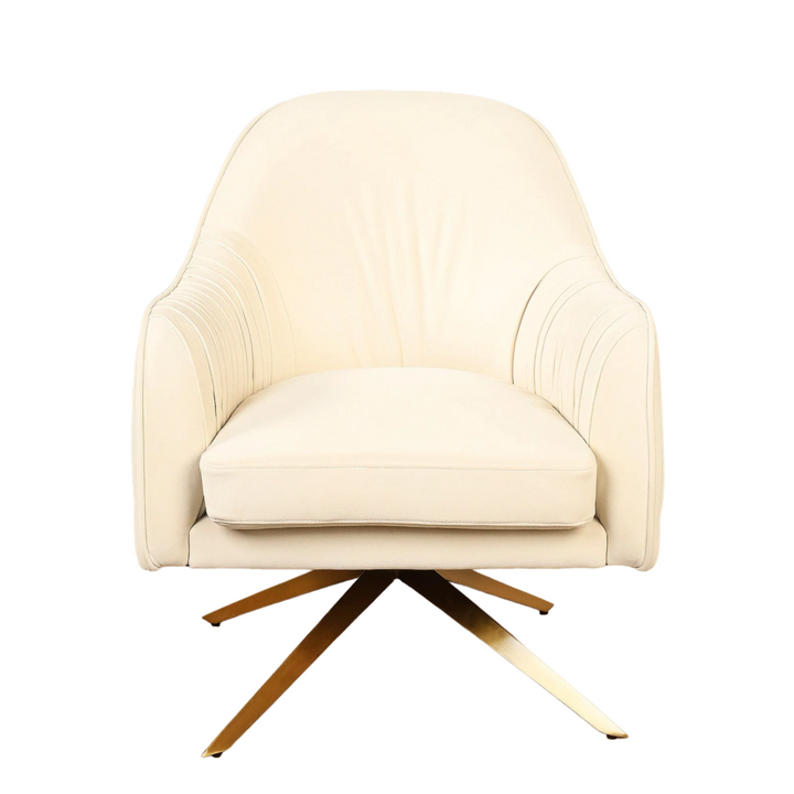 Gladden Revolving Accent Chair White | Swivel Accent Chair White