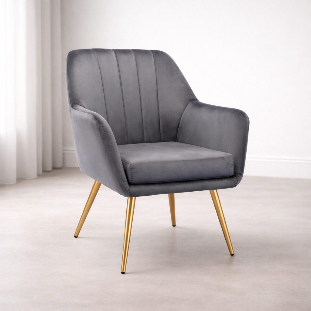 Brodie Contemporary Accent Chair – Grey