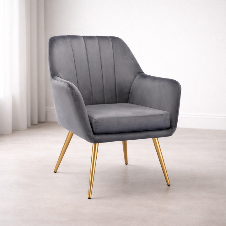 Brodie Contemporary Accent Chair – Grey