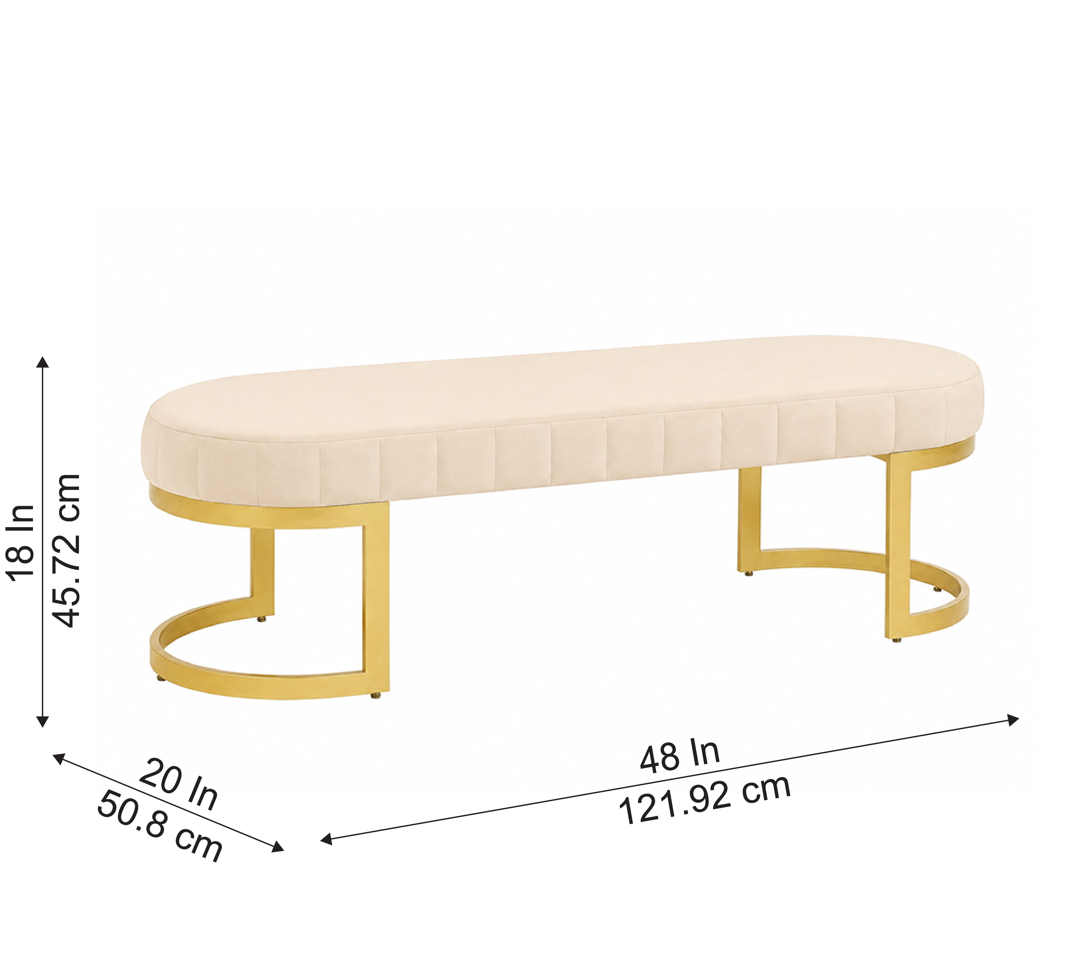 Doe Buck Bella bench|Beige
