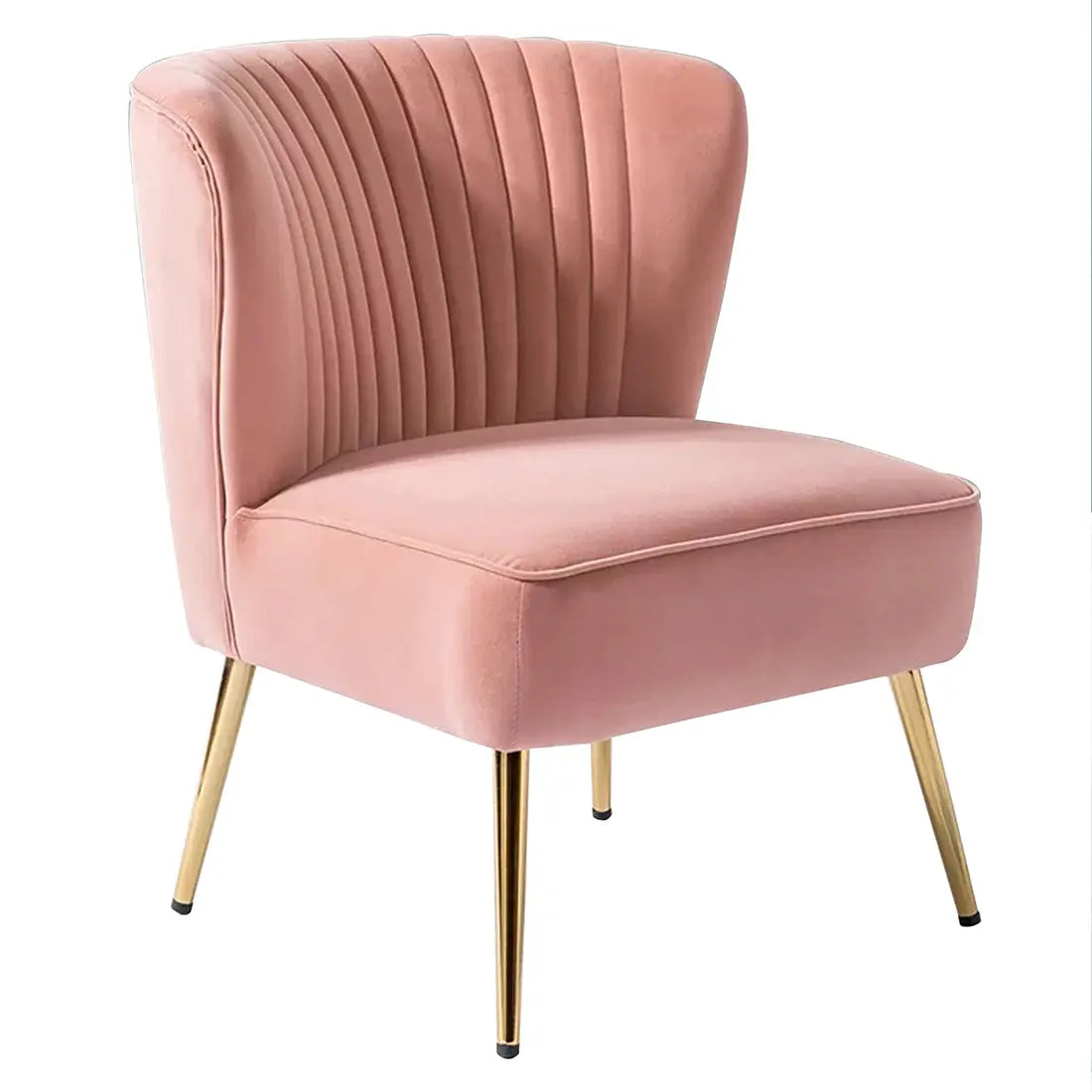 Luna Tufted Accent Chair – Pink