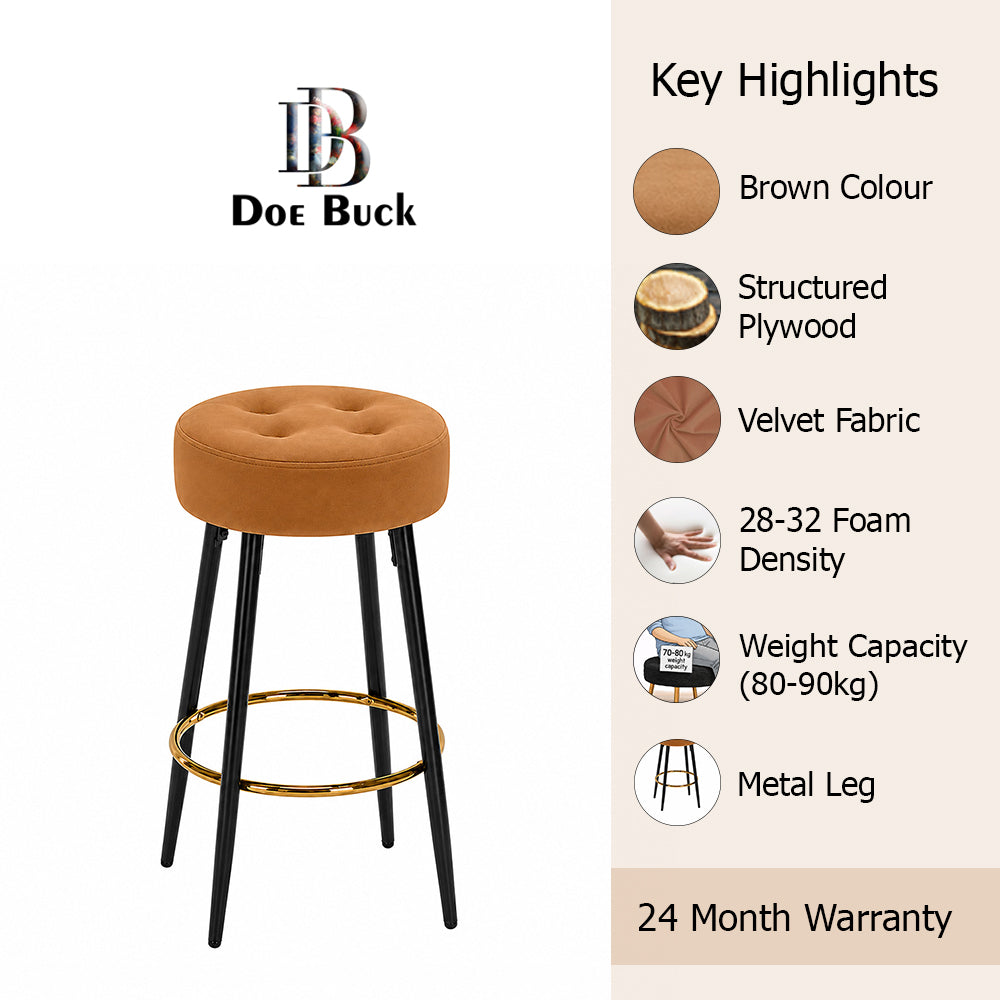 Doe Buck Deria Barstool|Brown