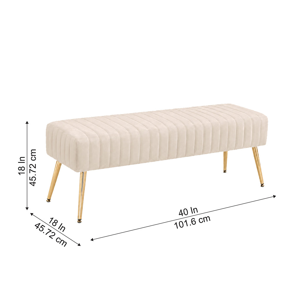 Doe Buck rule bench|Beige