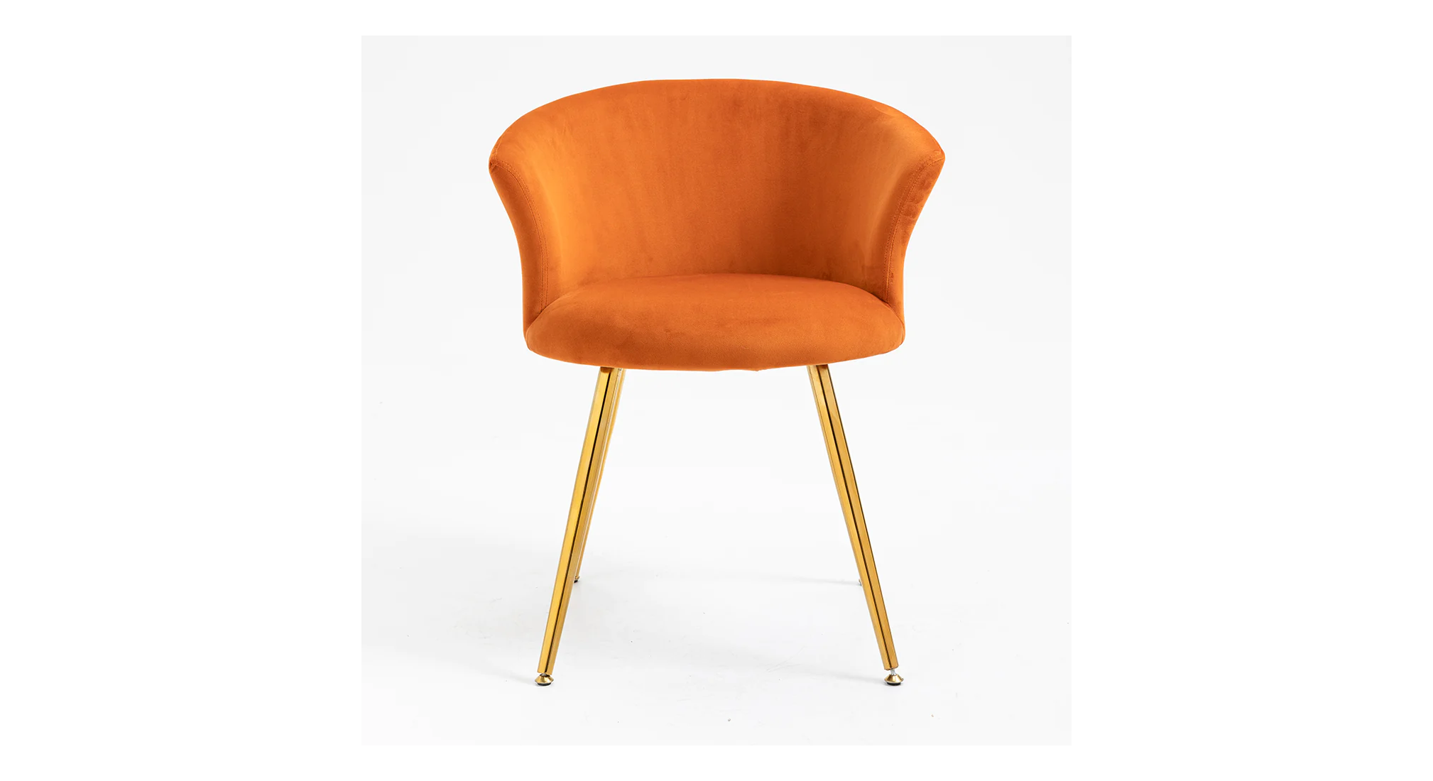 Marwood Accent Chair Orange | Modern Wooden Accent Chair Burnt Orange