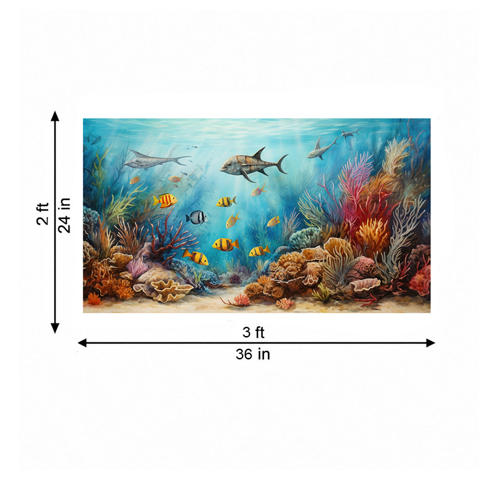 Coral Reef Underwater Canvas Wall Painting