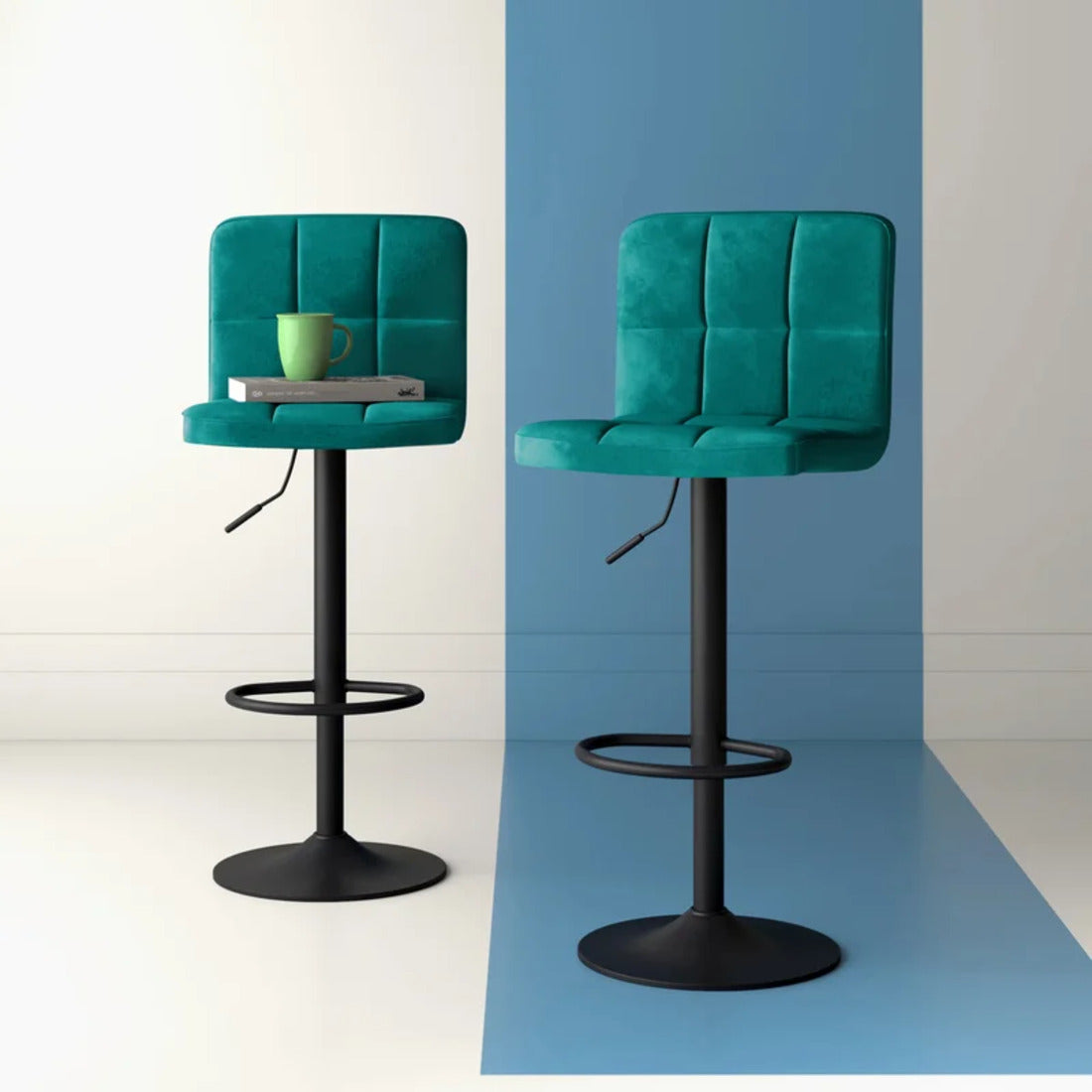 Neo Swiel Adjustable Bar Stool - Green