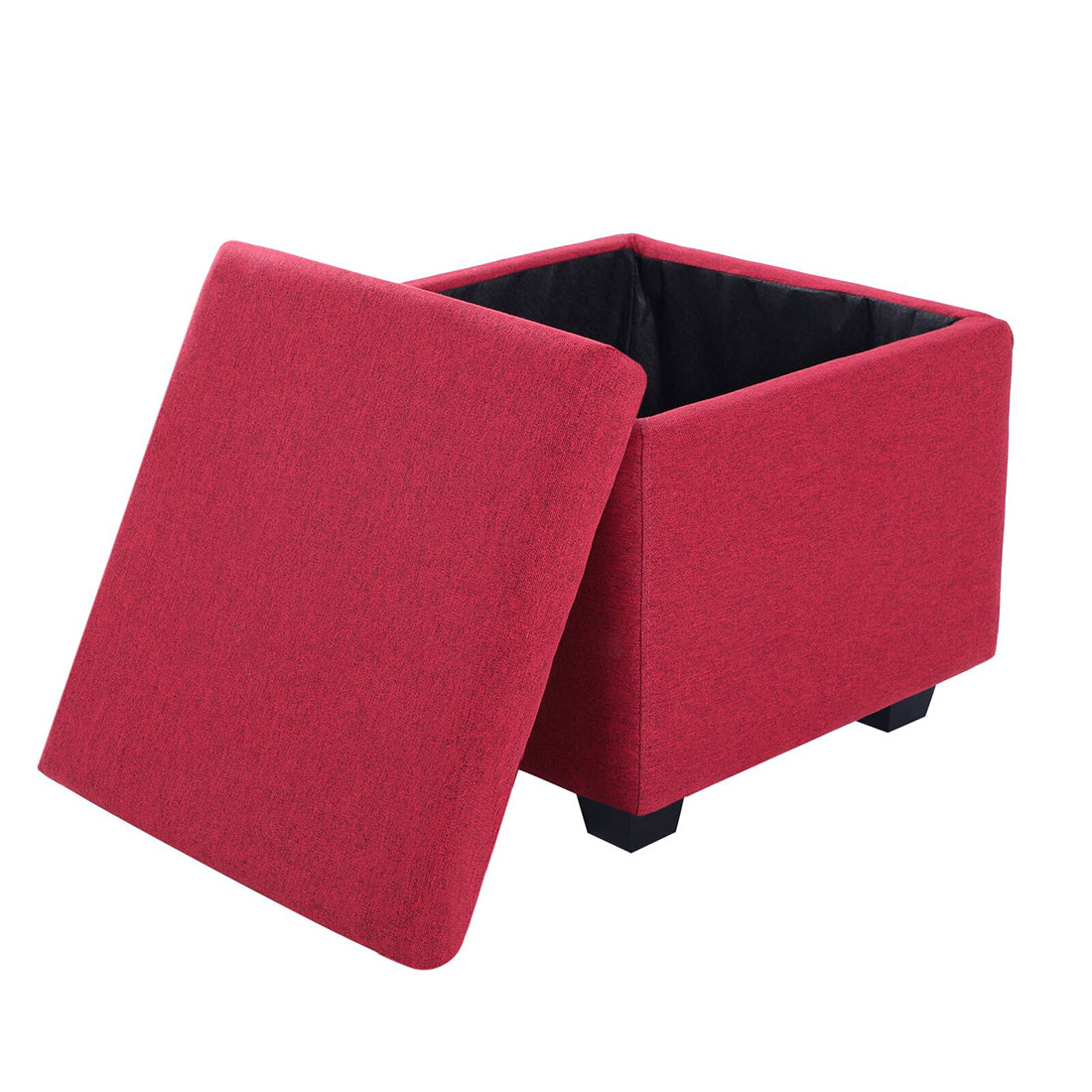 Square Stoage Ottoman With Storage Pink