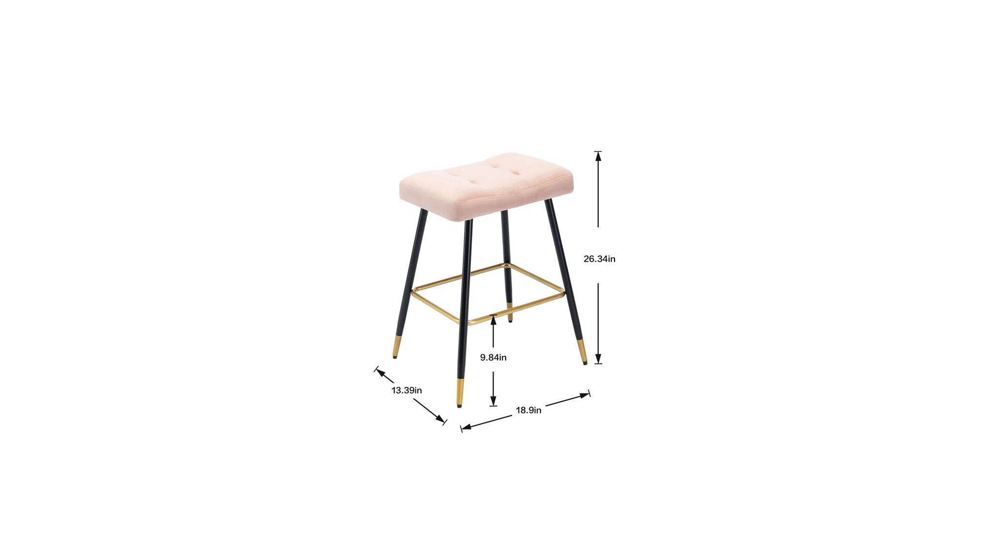 Julio Counter Stool - Pink