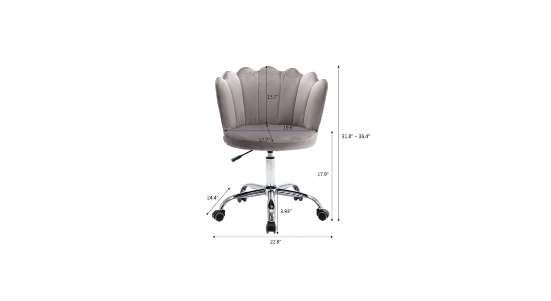 Preglo Task Chair Grey | Ergonomic Office Task Chair Graphite Grey