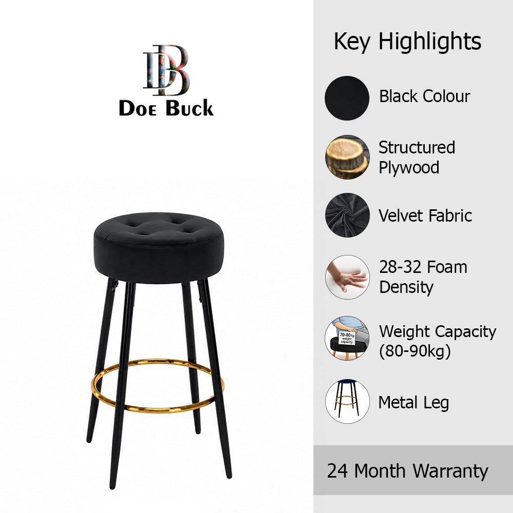 Doe Buck Deria Barstool|Black