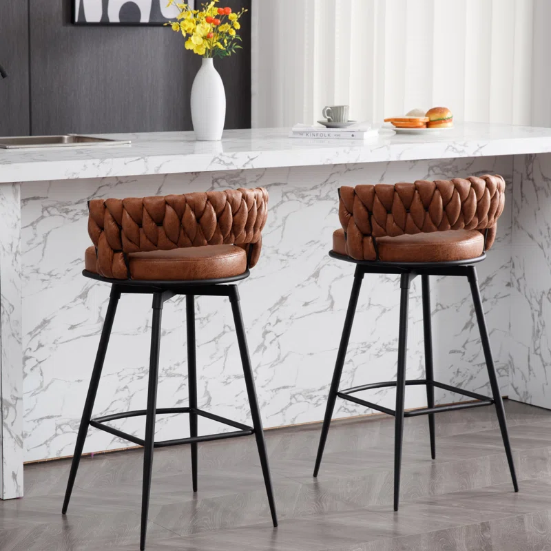 Presley Bar Stool - Whisky Brown