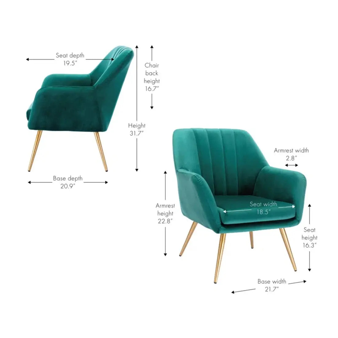Brodie Contemporary Accent Chair – Green