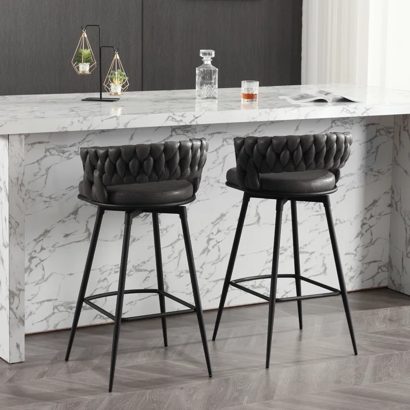 Presley Bar Stool - Charcoal Grey