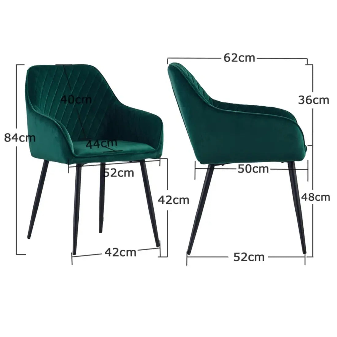 Seymour Classic Arm Chair – Green