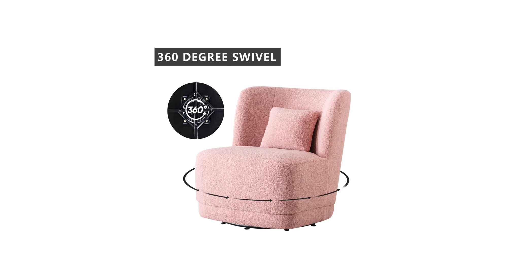 Deeda Barrel Chair Pink | Upholstered Barrel Accent Chair Blush Pink