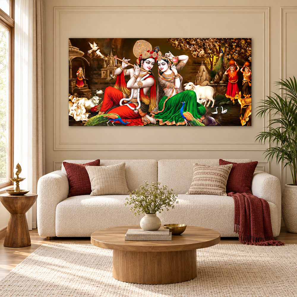 Classic Radha Krishna Premium Canvas Wall Painting