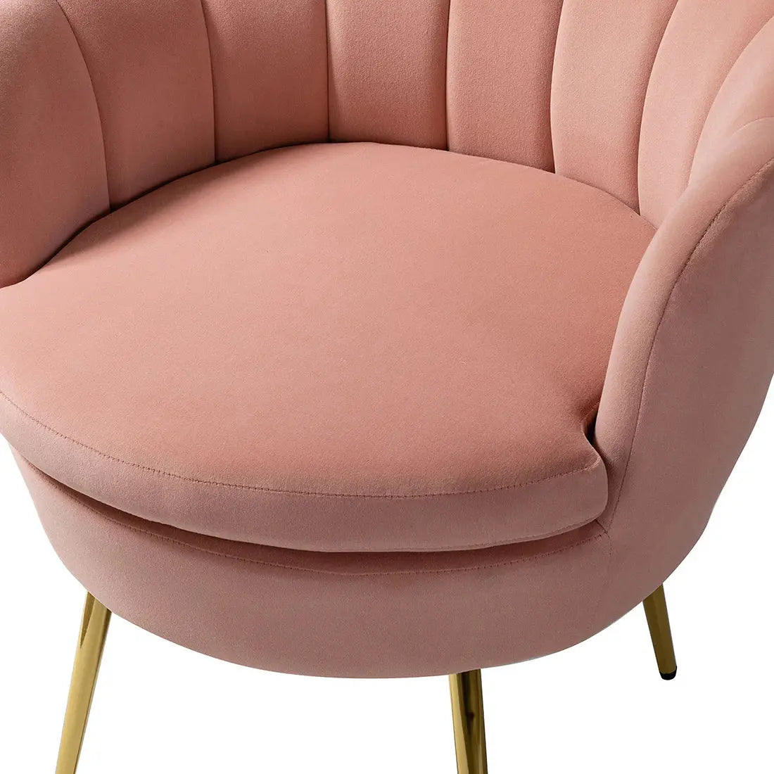 Shell Motif Accent Chair – Pink