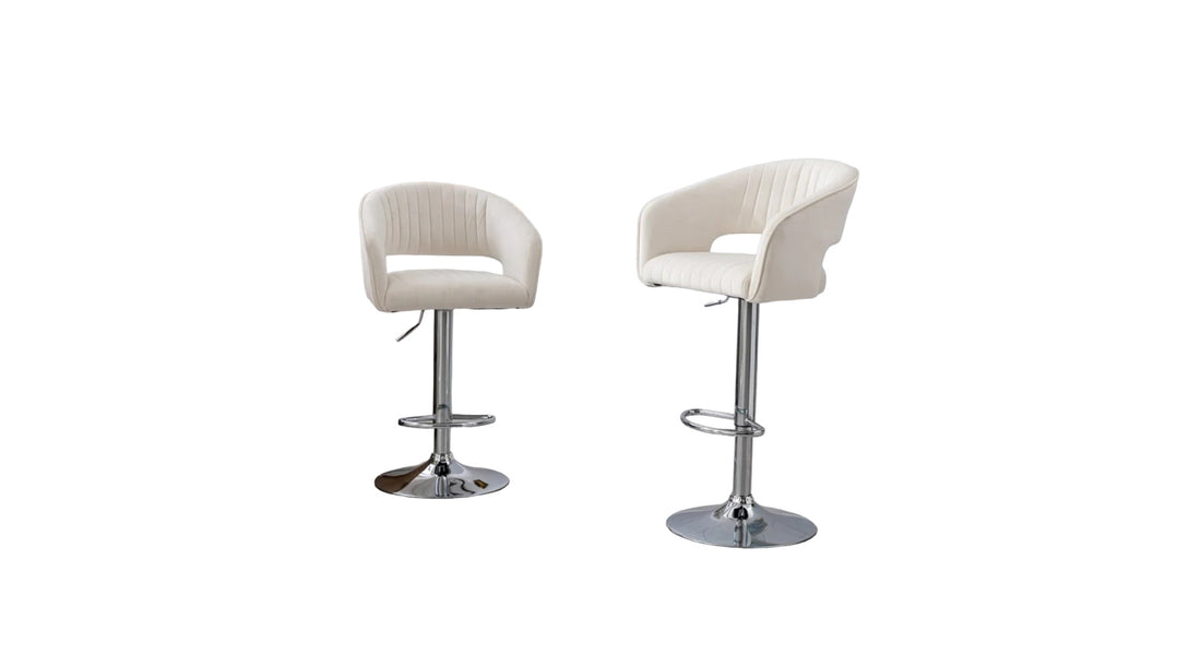 Dee Swiel Adjustable Bar Stool - White