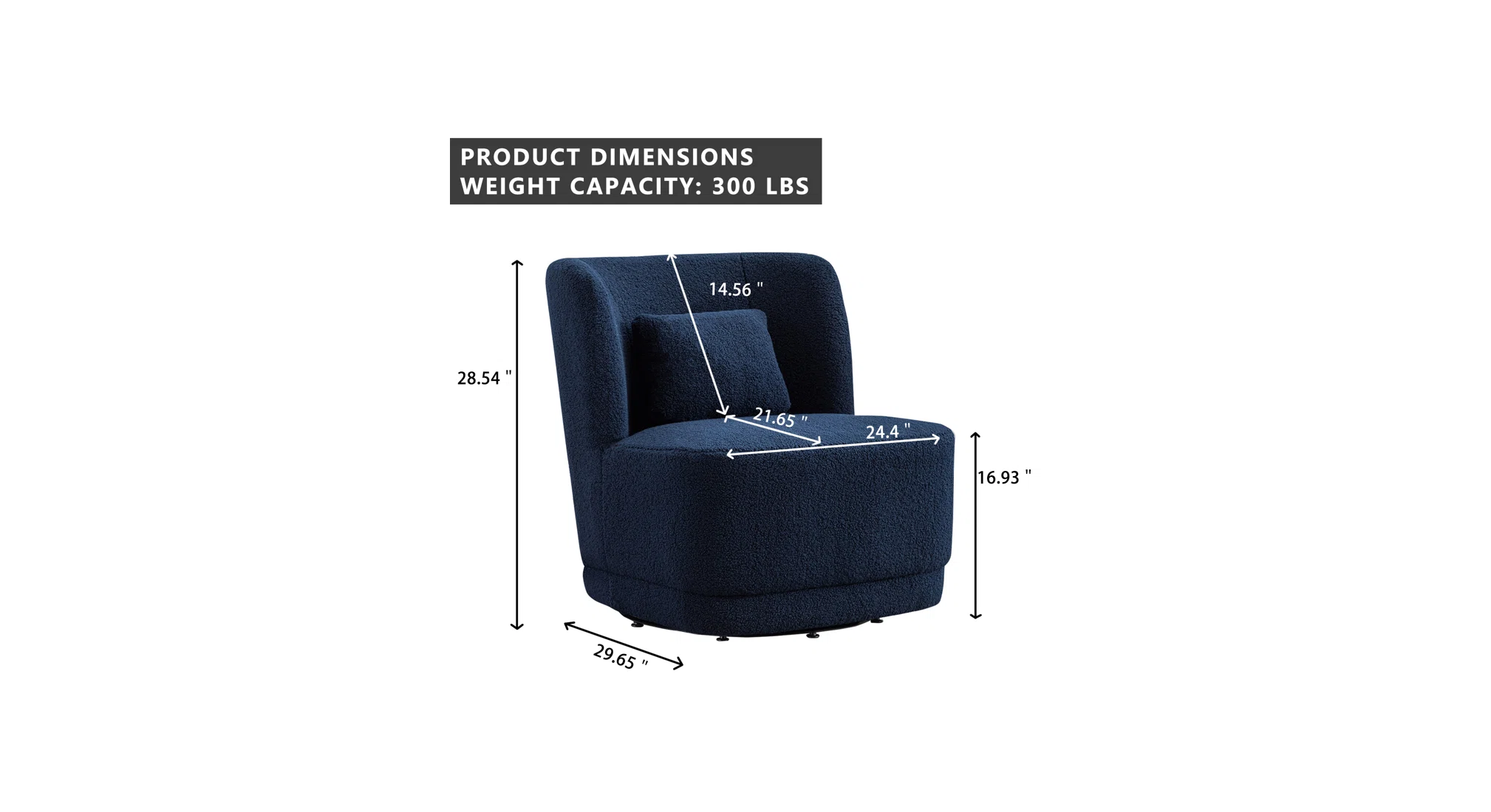 Deeda Barrel Chair Blue | Upholstered Barrel Accent Chair Sky Blue