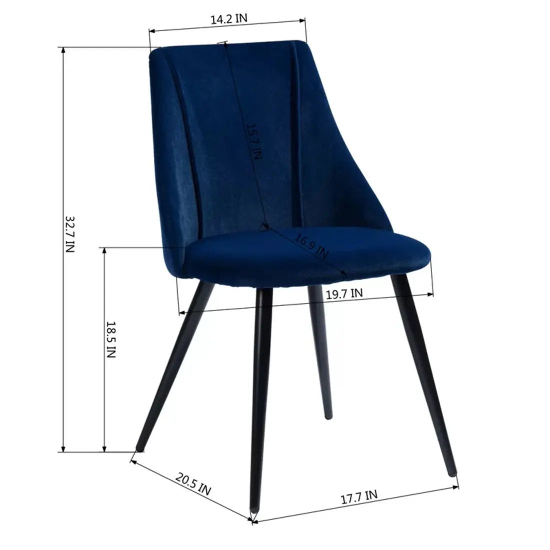 Mitzi Modern Side Chair – Blue