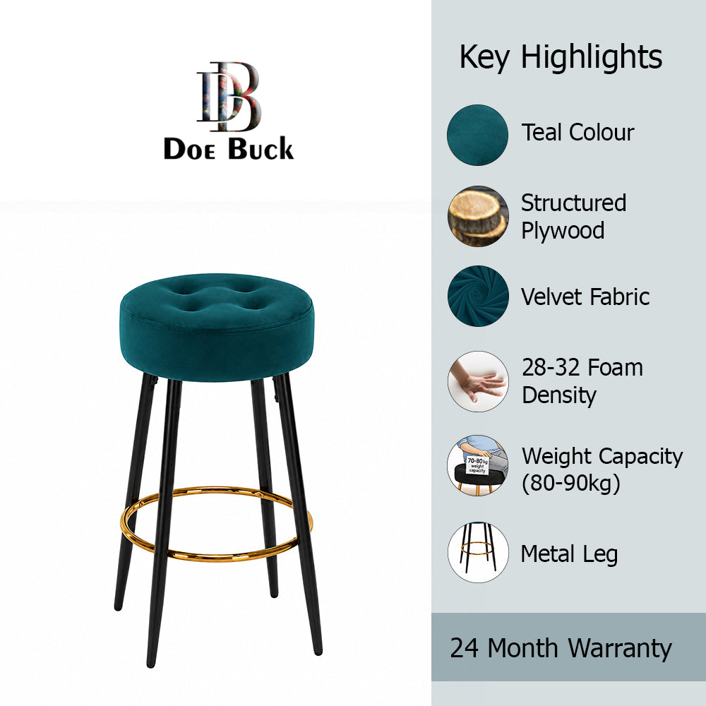 Doe Buck Deria Barstool|Teal