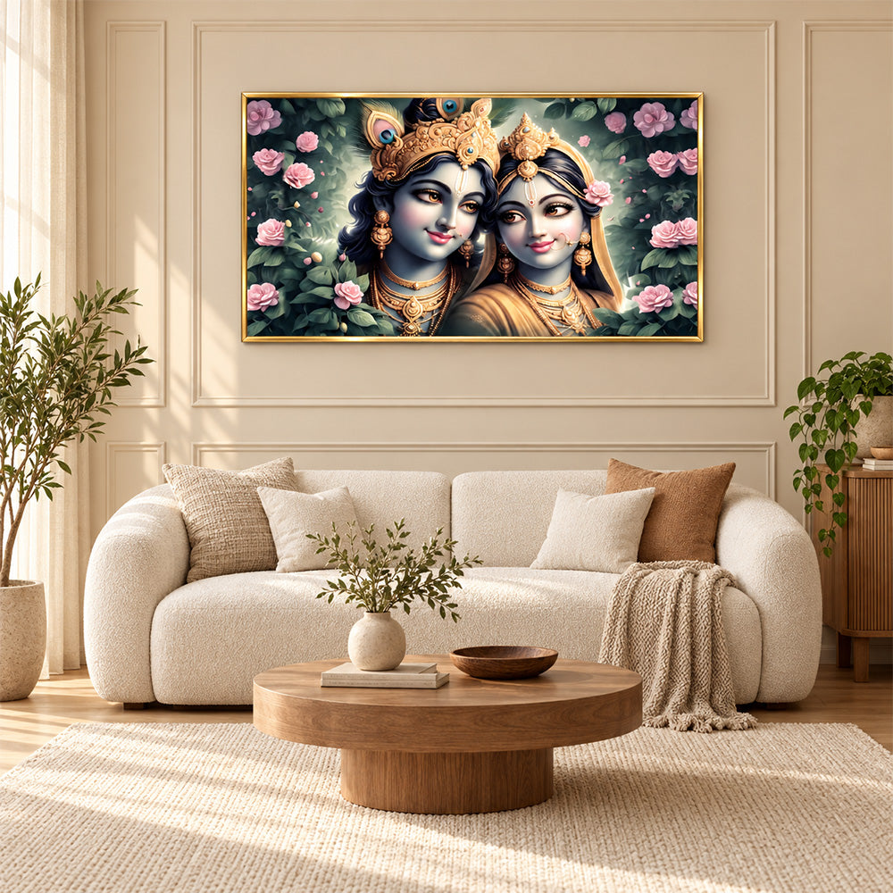 Shree Radha Krishna canvas wall painting