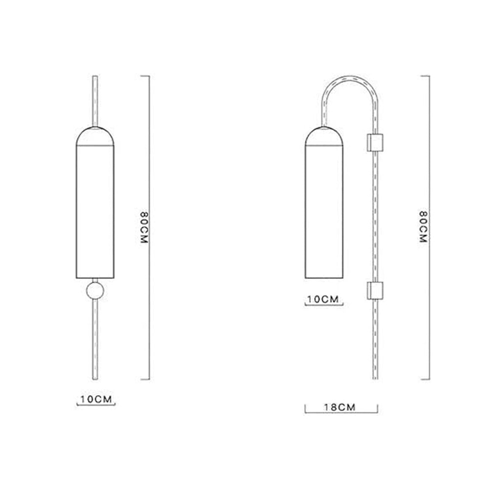 Modern Industrial Vertical Tube Wall Sconce