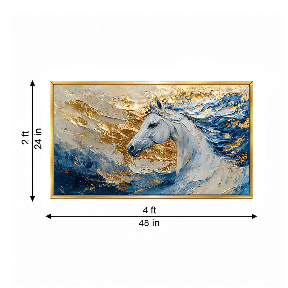 Majestic White Horse Canvas Wall Painting