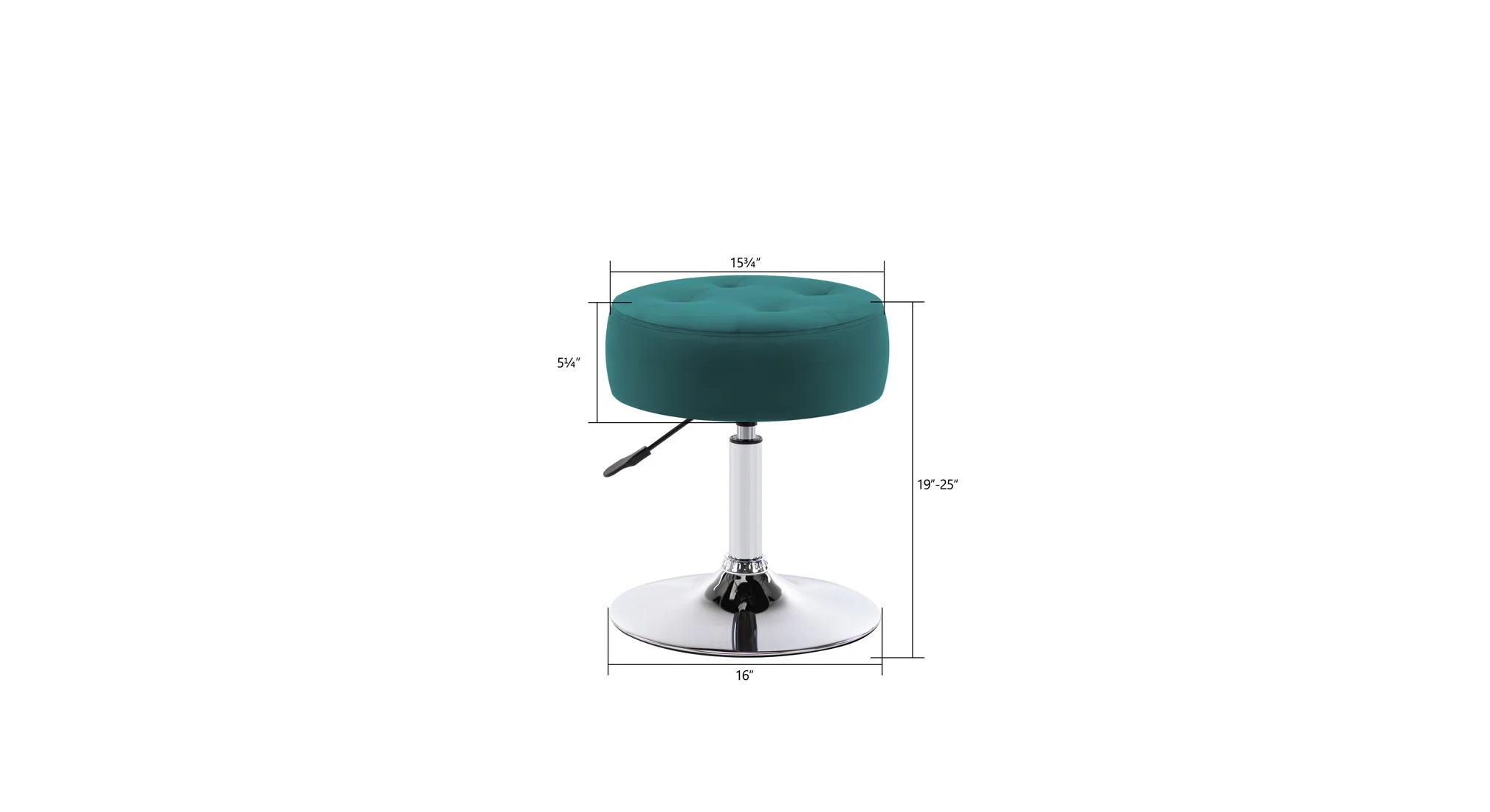 Deria Vanity Stool - Green