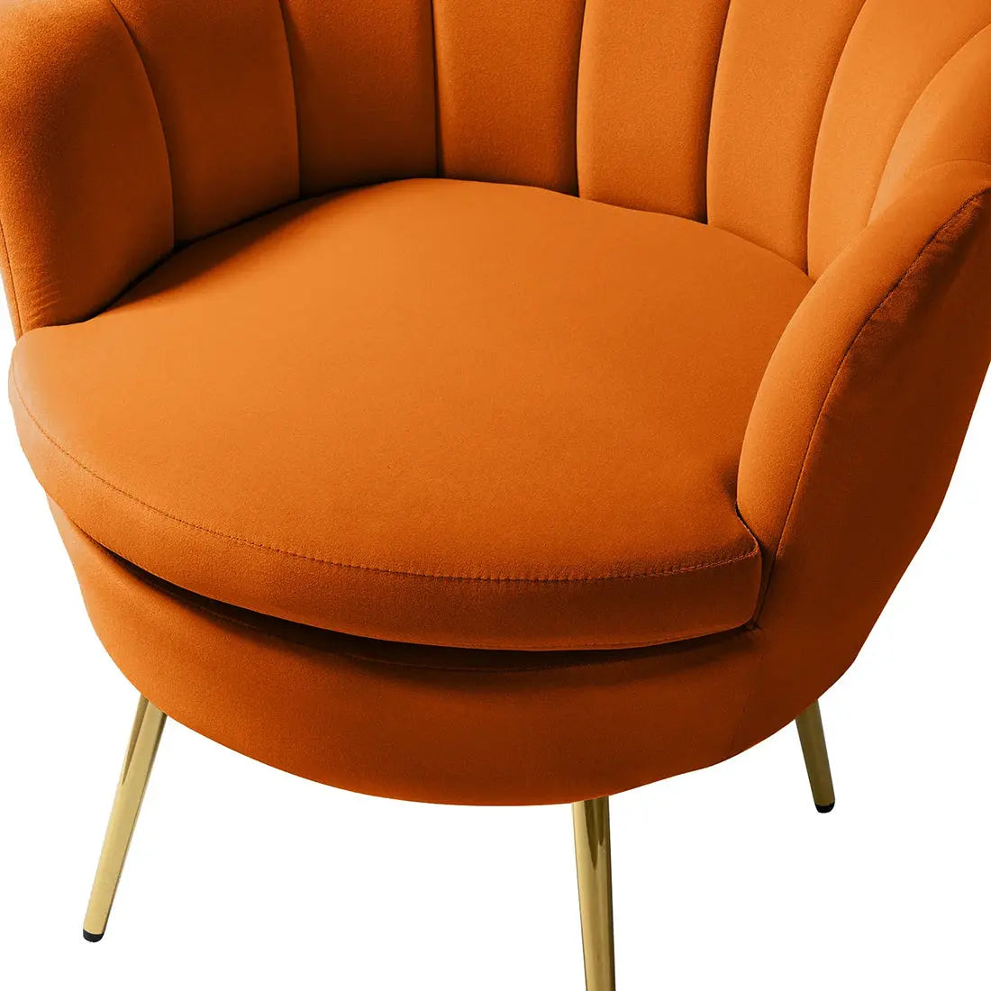 Shell Motif Accent Chair – Orange