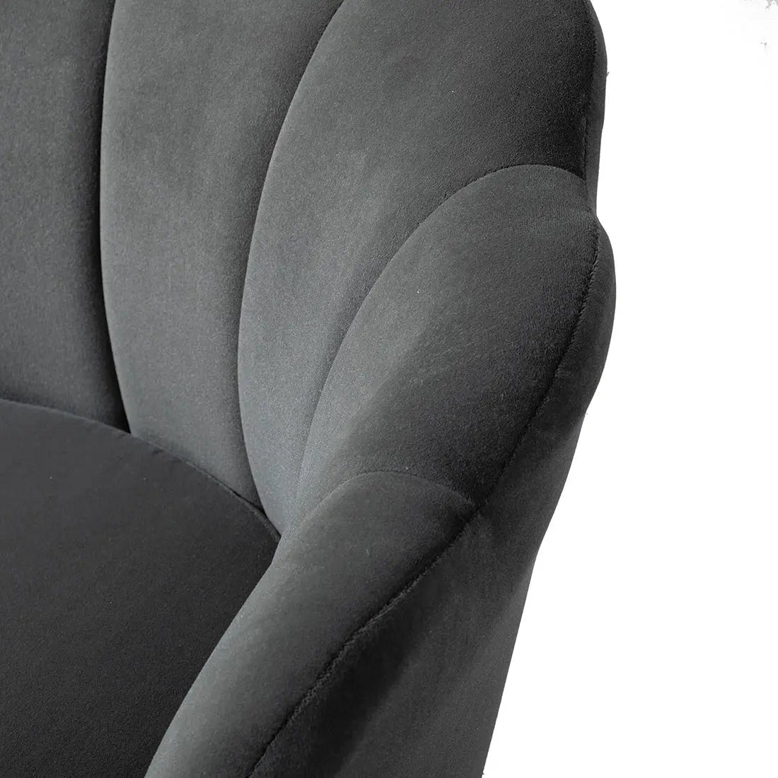 Shell Motif Accent Chair – Grey
