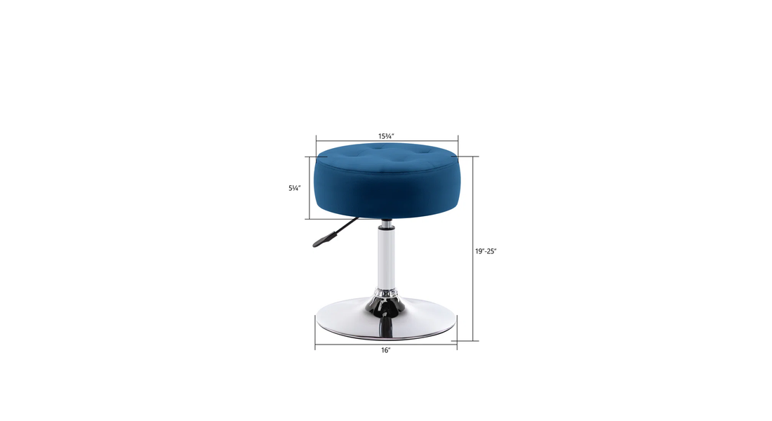 Deria Vanity Stool - Blue