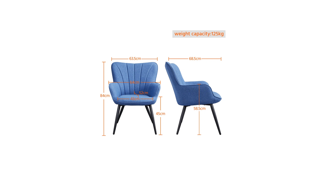 Artel Accent Chair Sky Blue | Compact Lounge Chair Sky Blue