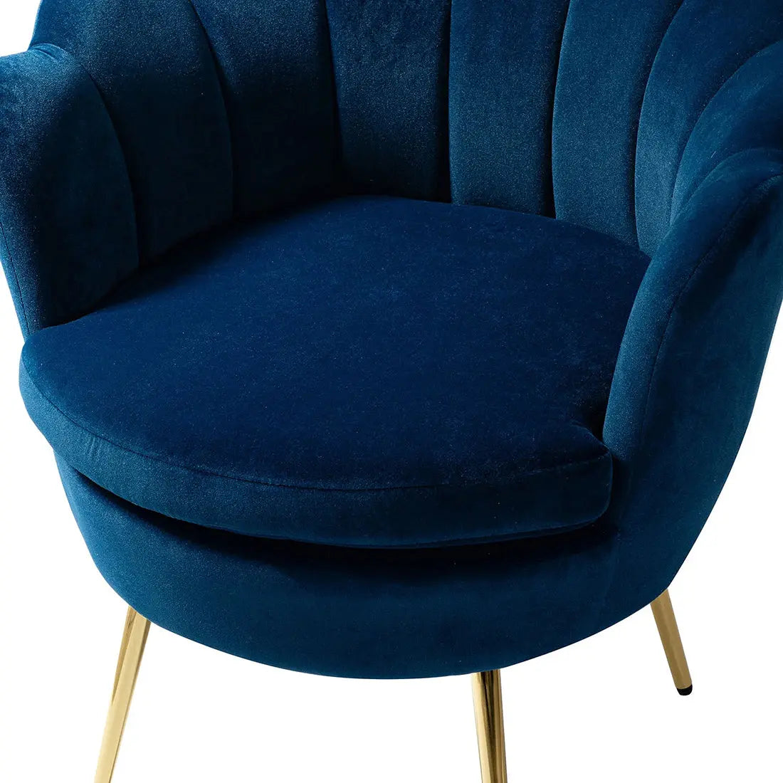 Shell Motif Accent Chair – Blue