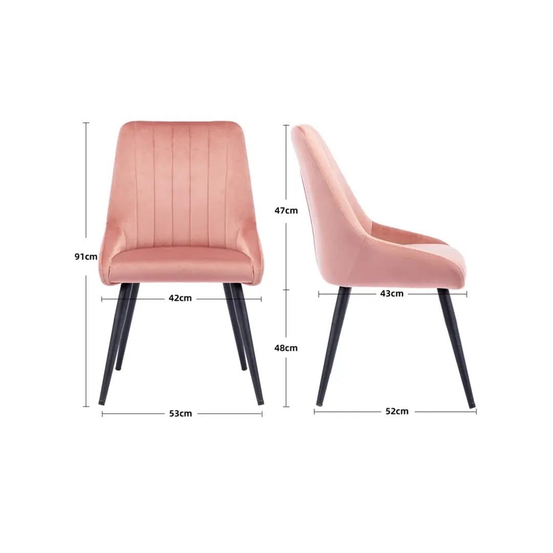 Nico Side Chair - Pink
