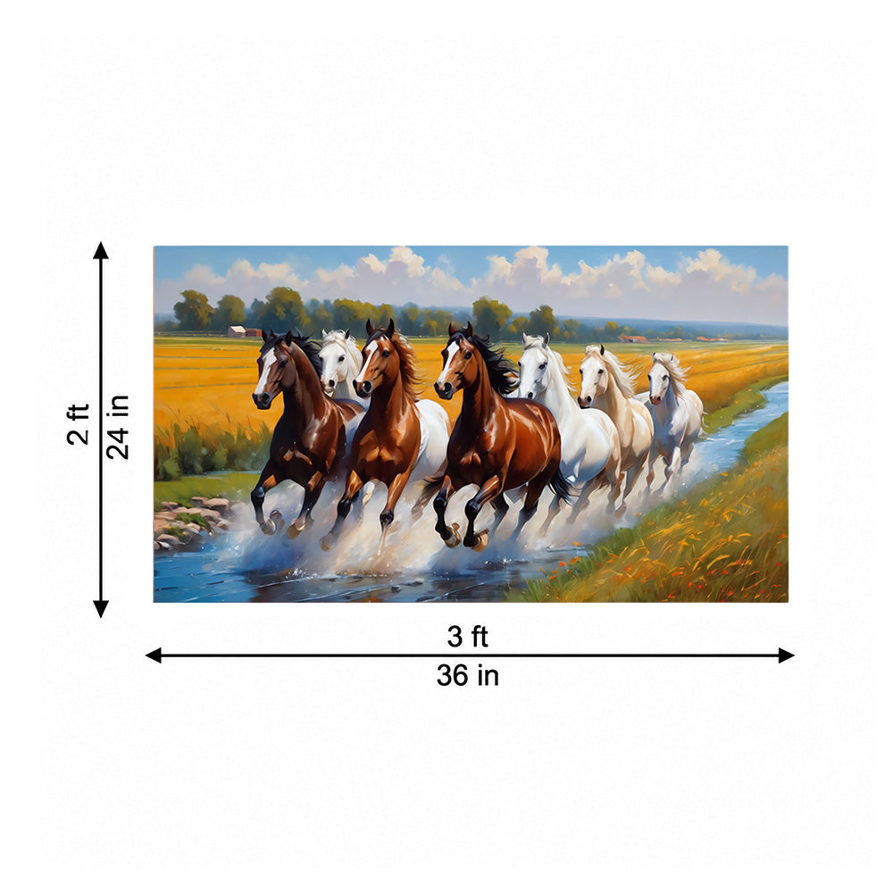 Running Horses Landscape Canvas Wall Painting