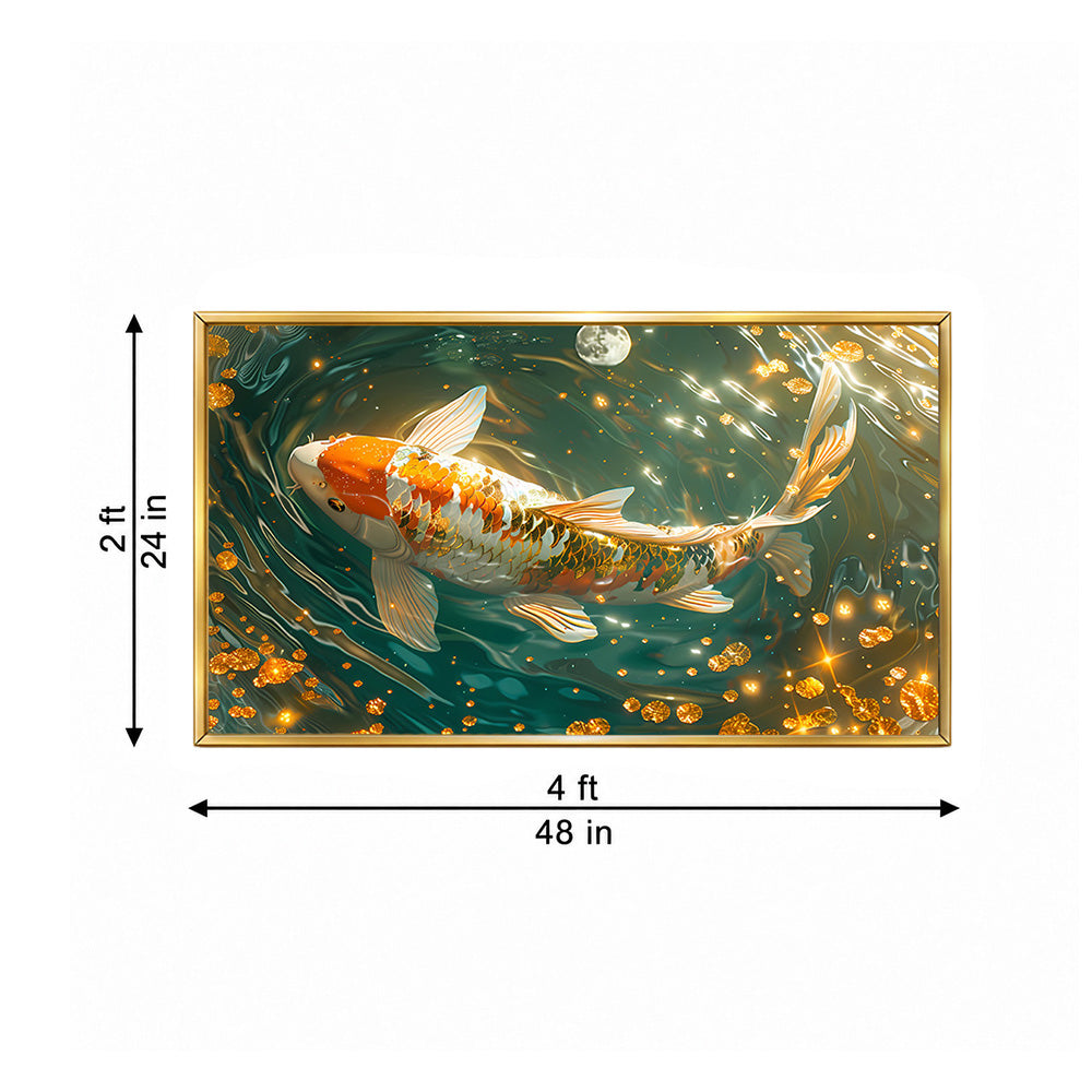 Koi Pond Canvas Wall Painting