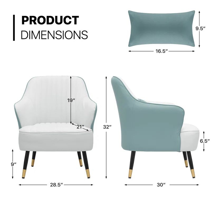 Havya Faux Leather Arm Chair Sage | Faux Leather Armchair Sage Green