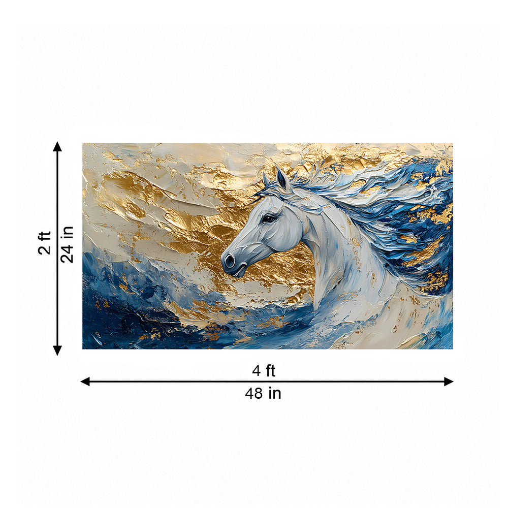 Majestic White Horse Canvas Wall Painting