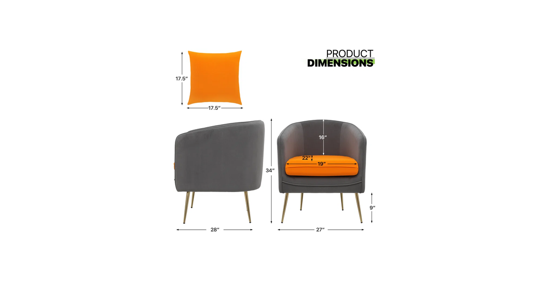 Lamb Accent Chair Grey Yellow | Two Tone Accent Chair Grey Yellow