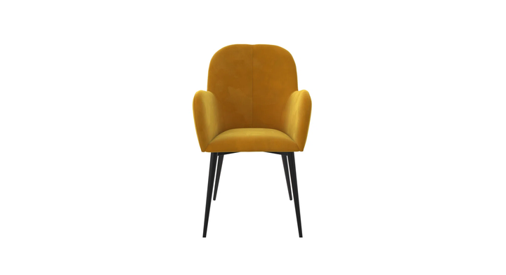 Araceli Accent Chair Mustard | Contemporary Lounge Accent Chair Mustard Yellow