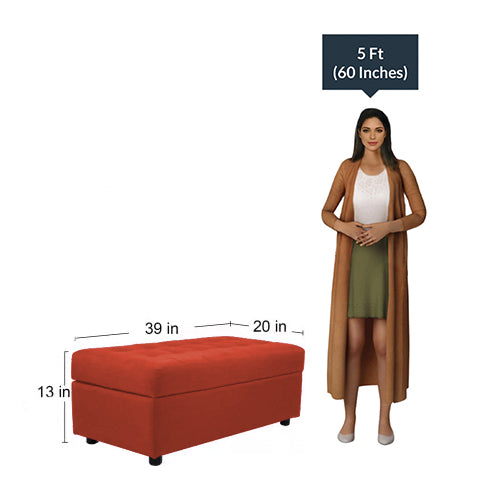 Revell Ottoman In Orange