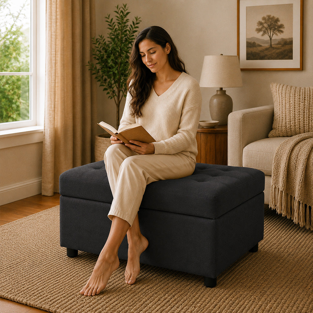 Tufted Storage Ottoman