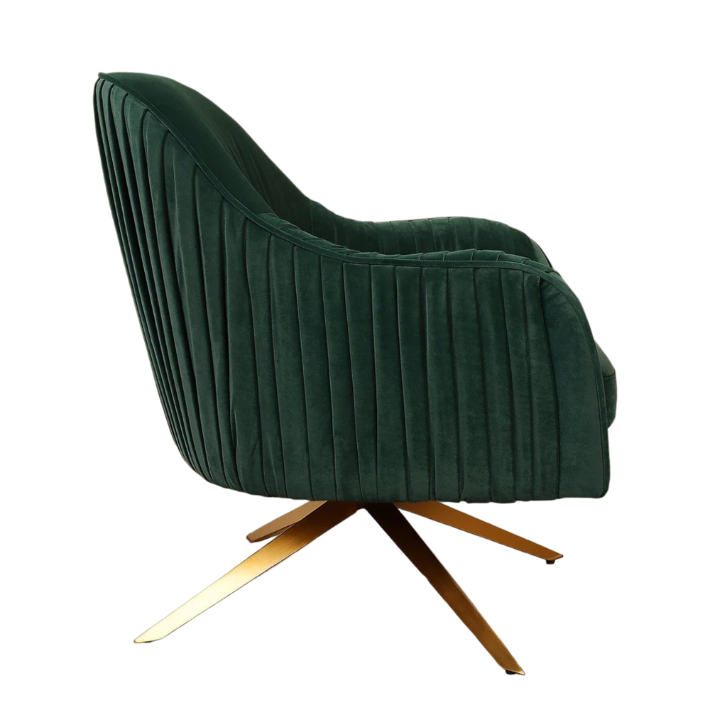 Gladden Revolving Accent Chair Green | Swivel Accent Chair Green