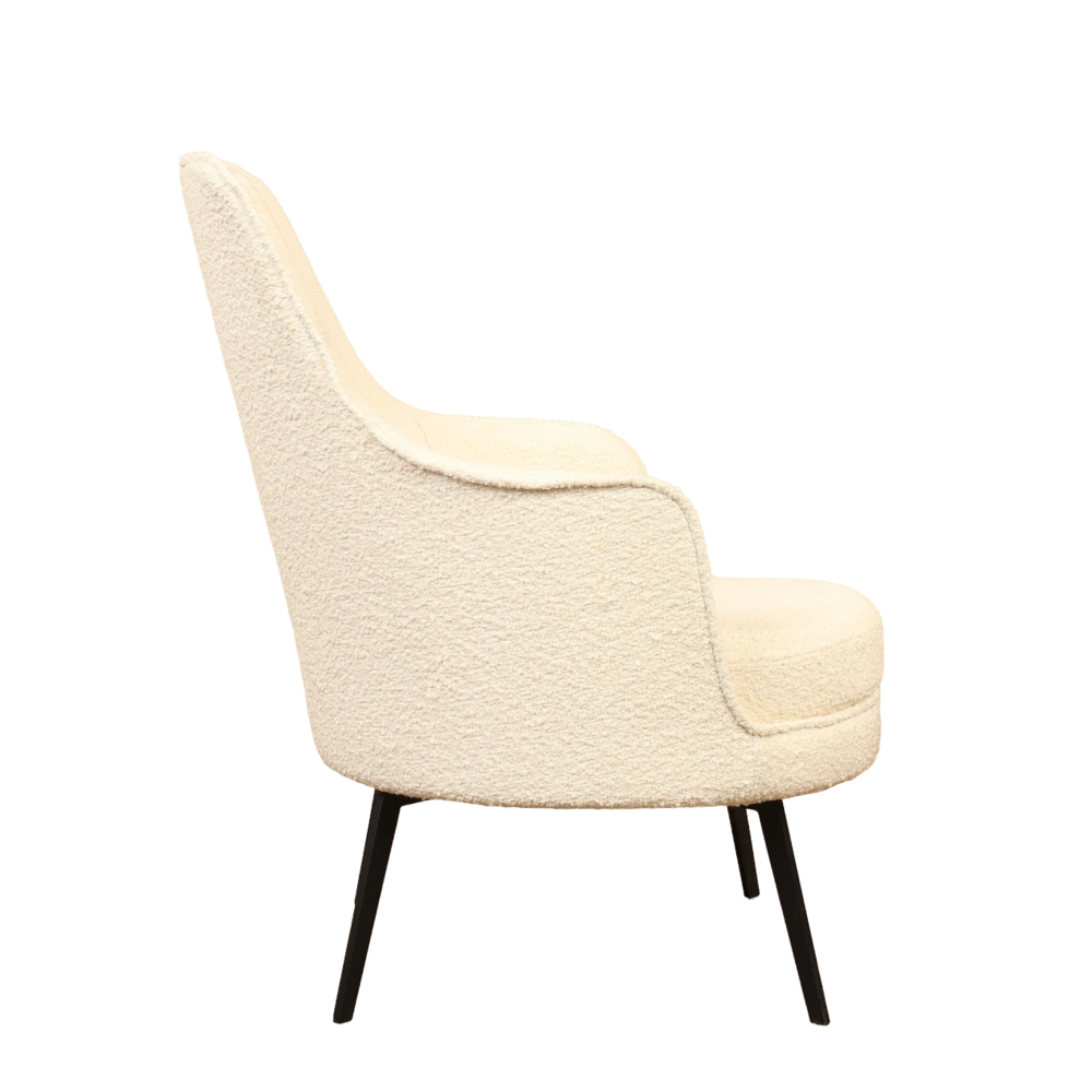 Bertita Accent Chair White | Compact Fabric Accent Chair White