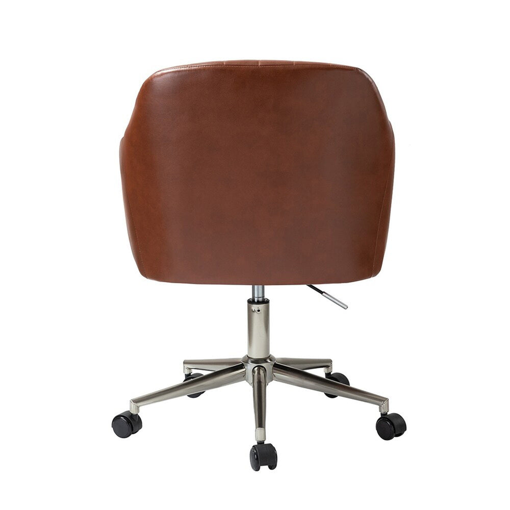 Colm Task Chair Brown | Compact Office Chair Brown
